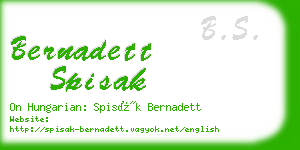 bernadett spisak business card